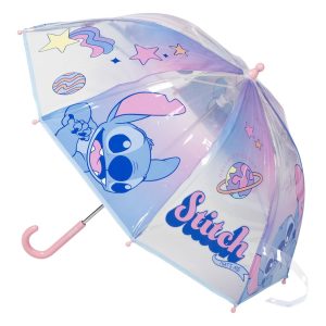 Parapluie Enfant Manuel Bulle Transparent – Stitch (POE résistant)