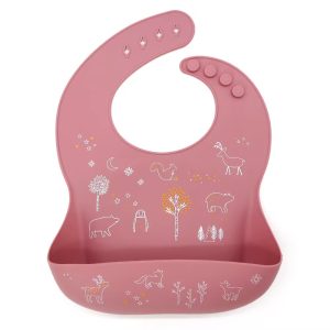 Bavoir silicone bébé “Forêt gourmande”