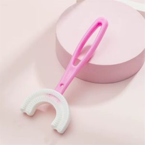 Brosse à dents en U 360° pour enfants – Silicone doux et sécurisé