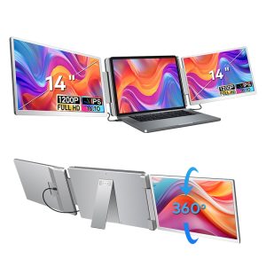 Triple Écran Portable 14" pour Ordinateur Portable - Extension de Moniteur OEM/ODM garantie 2 ans