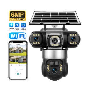 Caméra Solaire WiFi Veezoom 6MP – Sécurité extérieure haute performance